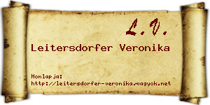 Leitersdorfer Veronika névjegykártya